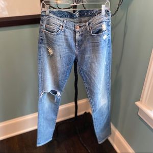 7 For All Mankind Distressed Skinny Jean